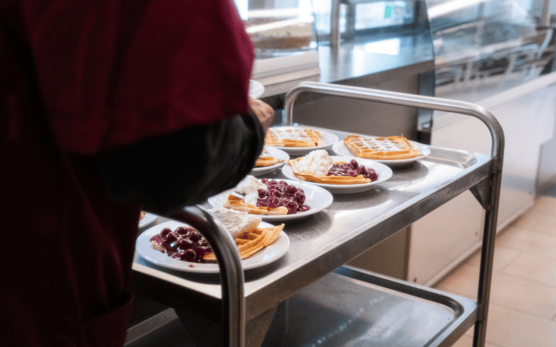 frische Waffeln in der Cafeteria